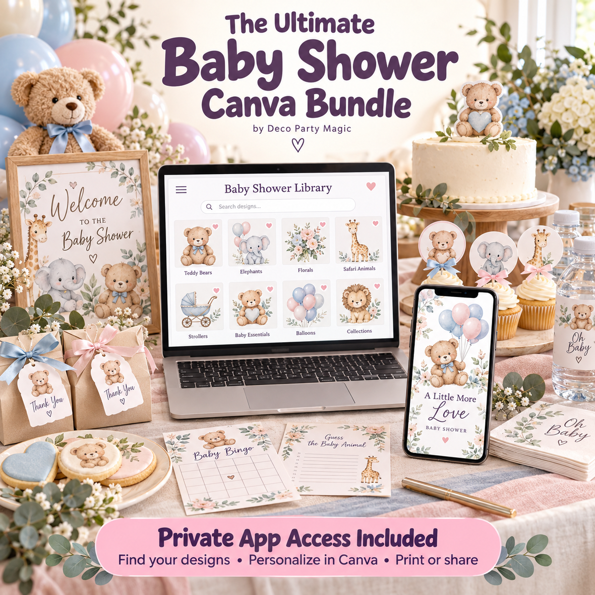The Ultimate Baby Shower Canva Bundle