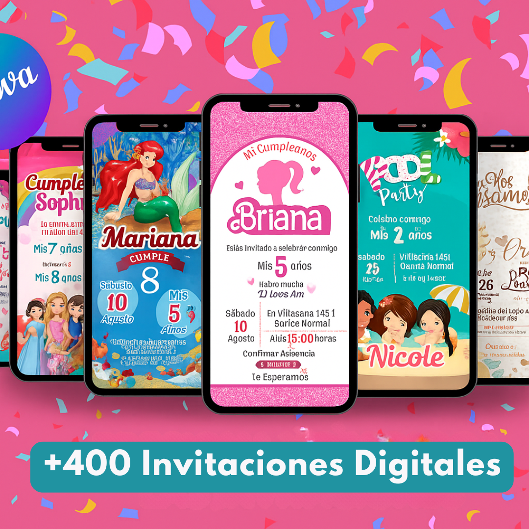 +400 Invitaciones en Canva listas