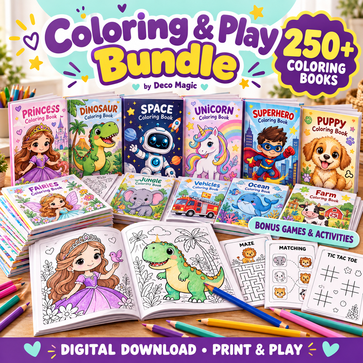 Coloring & Busy Books Mega Kit 🖍️