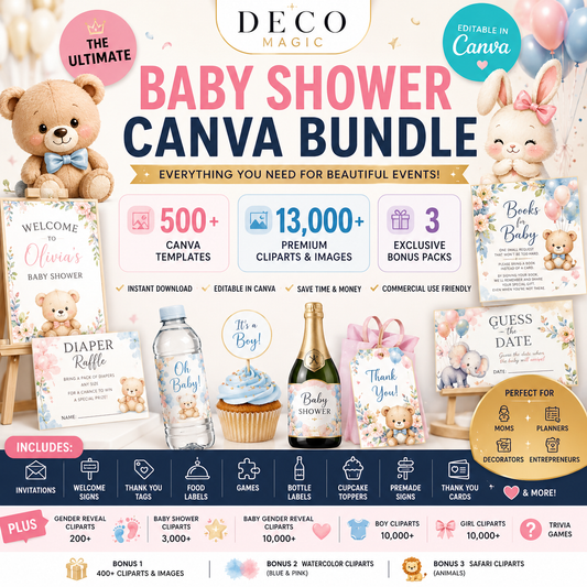 The Ultimate Baby Shower Canva Bundle Oficial
