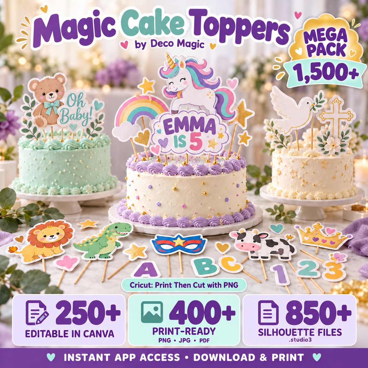 Magic Cake Toppers – Mega Pack +1500
