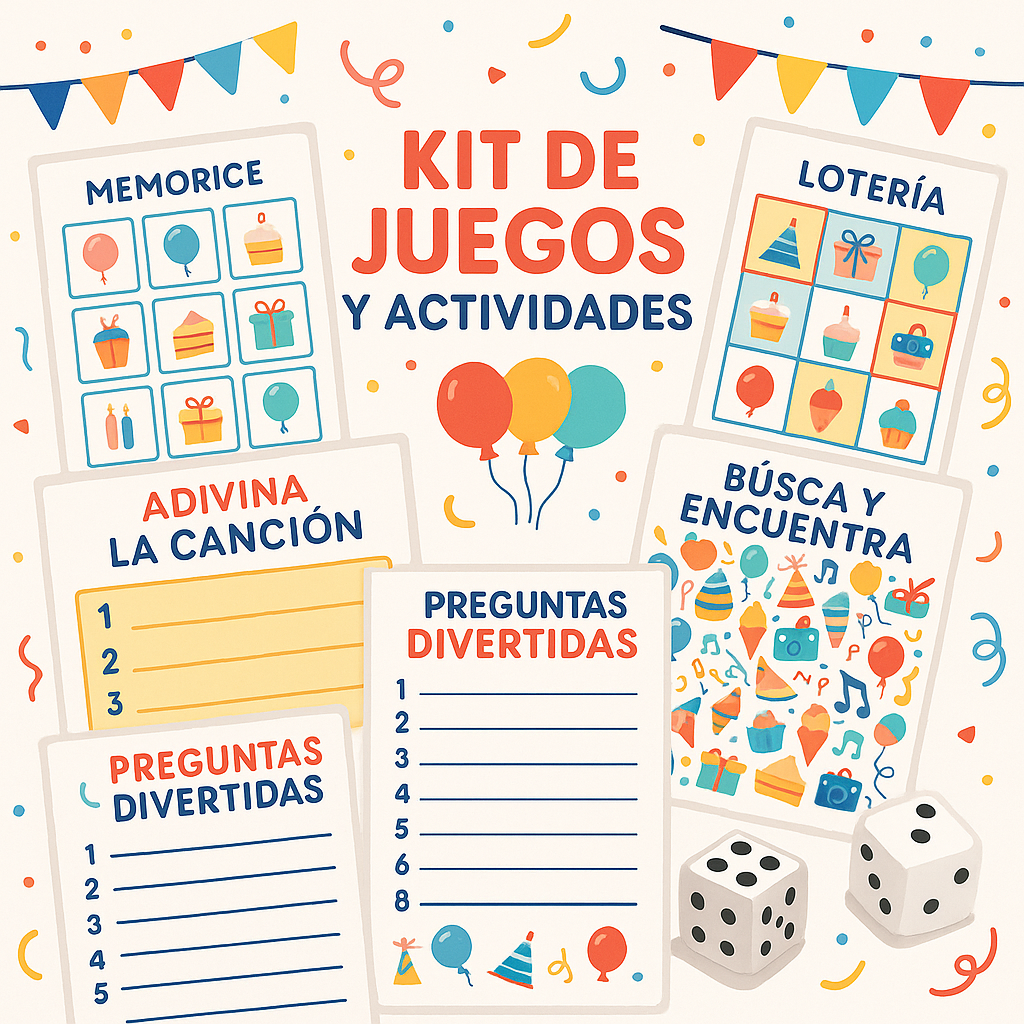 Kit de jeux et activités pour fêtes